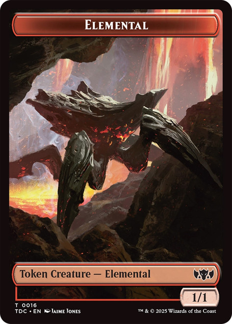 {Elemental Token} (#016) // {Gold Token}\nTarkir: Dragonstorm Commander\nSingle\nMagic The Gathering