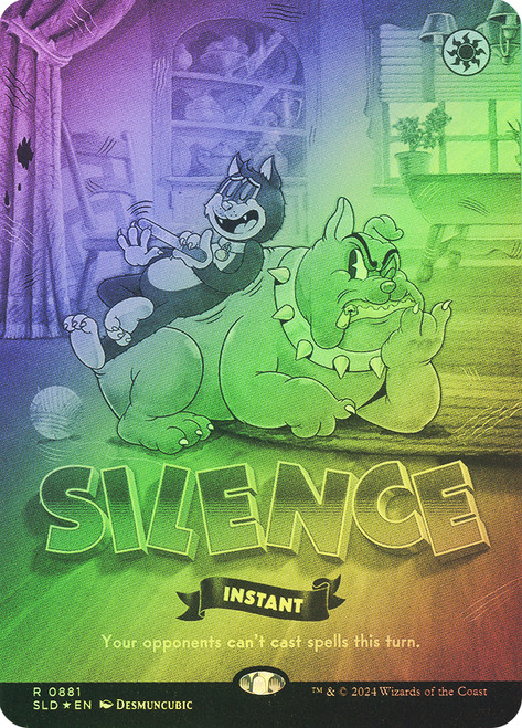 Silence (Secret Lair) (#881) (Borderless)\nPromo: General\nSingle\nMagic The Gathering