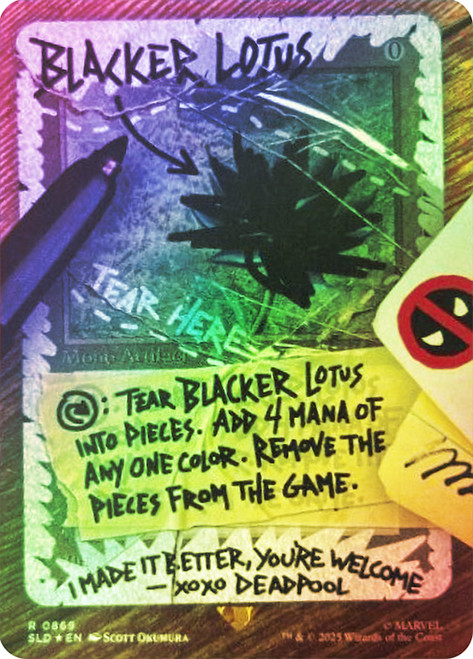 Blacker Lotus (Marvel) (Secret Lair) (Borderless)\nPromo: General\nSingle\nMagic The Gathering