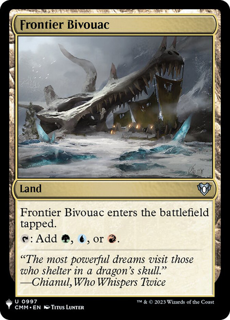 Frontier Bivouac (Commander Masters)\nPlaneswalker Symbol Reprints\nSingle\nMagic The Gathering