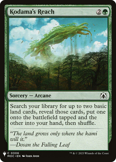 Kodama's Reach\nPlaneswalker Symbol Reprints\nSingle\nMagic The Gathering