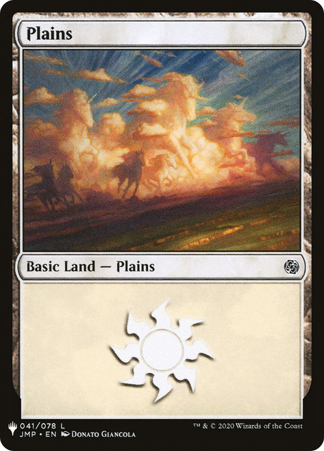 Plains (Jumpstart) (#041)\nPlaneswalker Symbol Reprints\nSingle\nMagic The Gathering