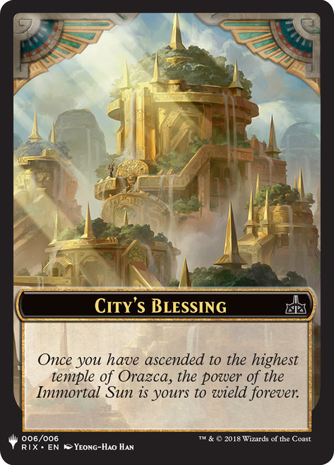 {City's Blessing} (Rivals of Ixalan) // {The Monarch}\nPlaneswalker Symbol Reprints\nSingle\nMagic The Gathering