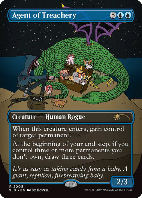 Agent of Treachery (Secret Lair) (Borderless)\nPromo: General\nSingle\nMagic The Gathering