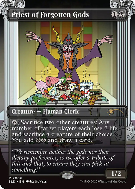 Priest of Forgotten Gods (Secret Lair) (Borderless)\nPromo: General\nSingle\nMagic The Gathering