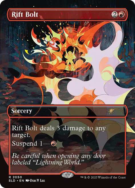 Rift Bolt (Secret Lair) (#2050) (Borderless)\nPromo: General\nSingle\nMagic The Gathering