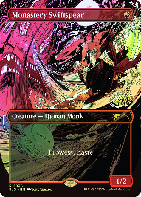 Monastery Swiftspear (Secret Lair) (#2038) (Borderless)\nPromo: General\nSingle\nMagic The Gathering