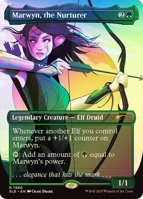 Marwyn, the Nurturer (Secret Lair) (Borderless)\nPromo: General\nSingle\nMagic The Gathering