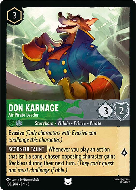 Don Karnage - Air Pirate Leader
Reign of Jafar
Single
Lorcana