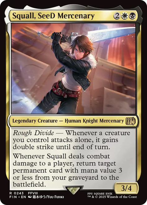 MTG Squall，SeeD Mercenary 優勝プロモ　FOIL MTG Magic Final Fantasy Promo SQUALL SEED MERCENARY Foil