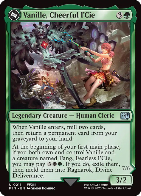 ragnarok mtg card Vanille, Cheerful l'Cie // Ragnarok, Divine Deliverance [FINAL FANTASY MTG-My Ragnarok Online cardThread -