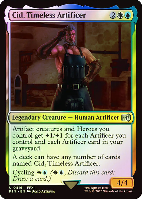 Cid, Timeless Artificer (#416)\nFINAL FANTASY\nSingle\nMagic The Gathering