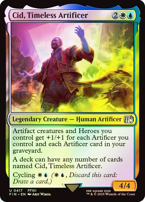 Cid, Timeless Artificer (#417)\nFINAL FANTASY\nSingle\nMagic The Gathering