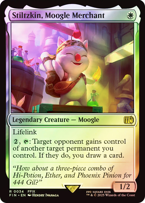 Stiltzkin, Moogle Merchant\nFINAL FANTASY\nSingle\nMagic The Gathering