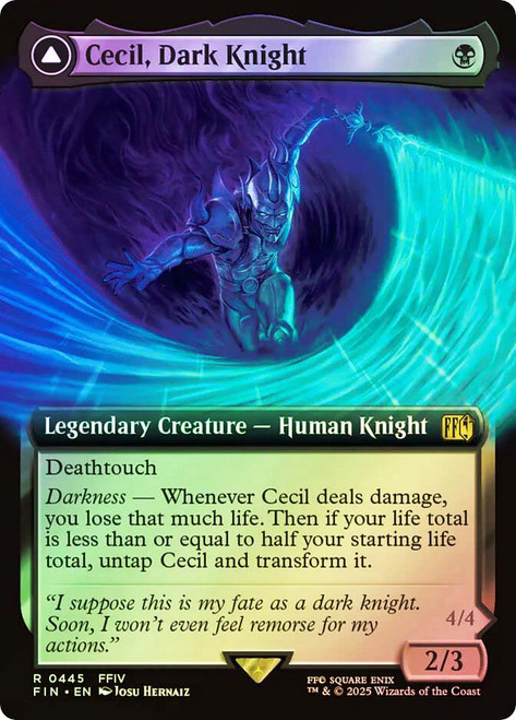 Cecil, Dark Knight // Cecil, Redeemed Paladin (#445) (Extended Art)\nFINAL FANTASY - Variants\nSingle\nMagic The Gathering