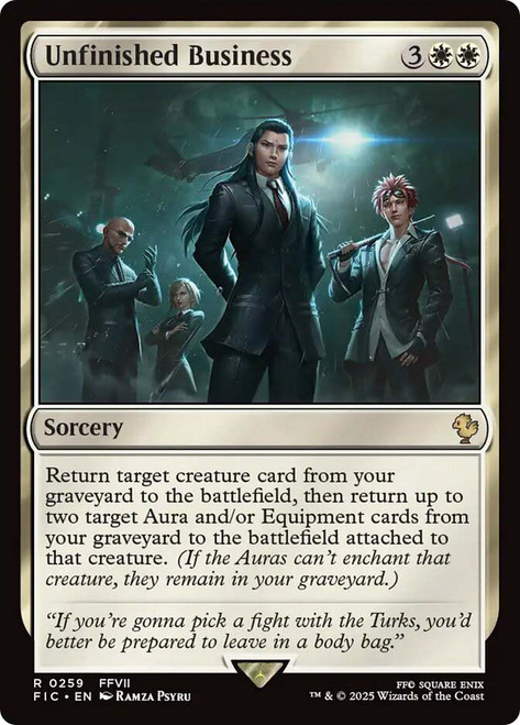 Unfinished Business\nFINAL FANTASY Commander\nSingle\nMagic The Gathering