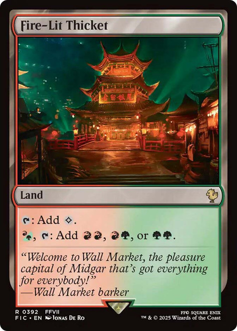 Fire-Lit Thicket\nFINAL FANTASY Commander\nSingle\nMagic The Gathering