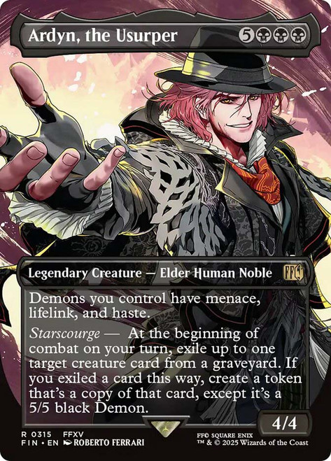 Ardyn, the Usurper (#314) (Borderless)\nFINAL FANTASY - Variants\nSingle\nMagic The Gathering