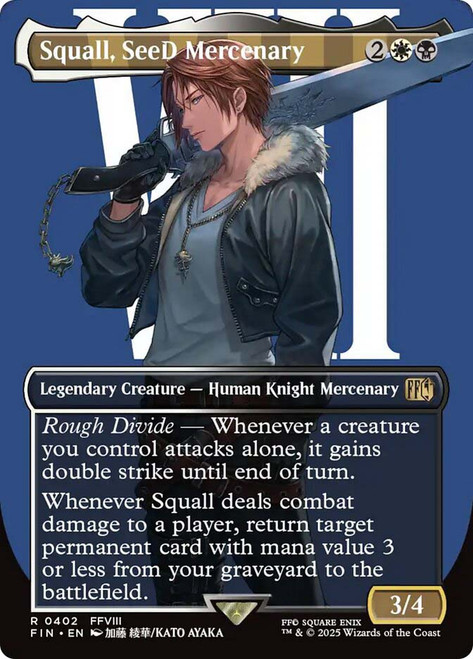 Squall, SeeD Mercenary (#402) (Borderless)\nFINAL FANTASY - Variants\nSingle\nMagic The Gathering