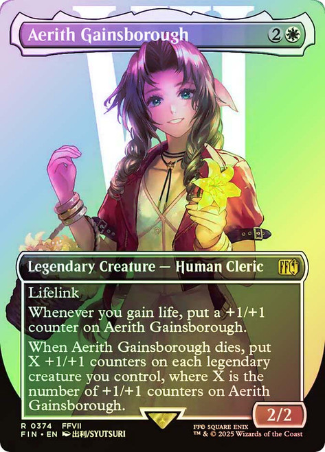 Aerith Gainsborough (Borderless) (Surge Foil) | FINAL