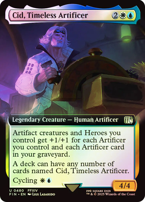 Cid, Timeless Artificer (Extended Art)\nFINAL FANTASY - Variants\nSingle\nMagic The Gathering