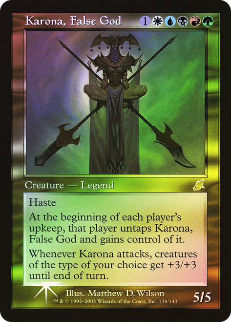 Karona, False God\nScourge\nSingle\nMagic The Gathering