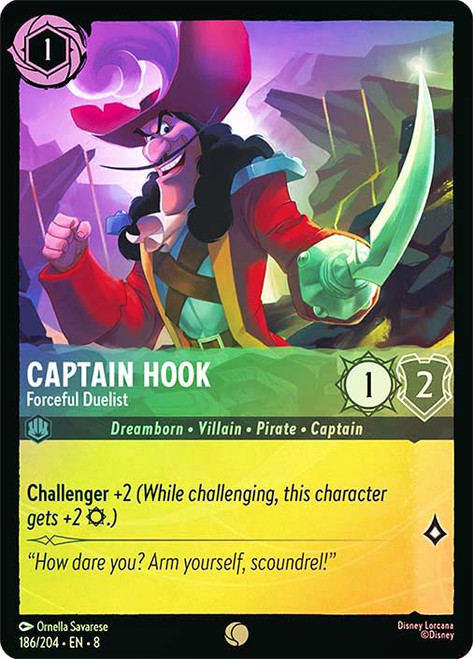 Captain Hook - Forceful Duelist
Reign of Jafar
Single
Lorcana