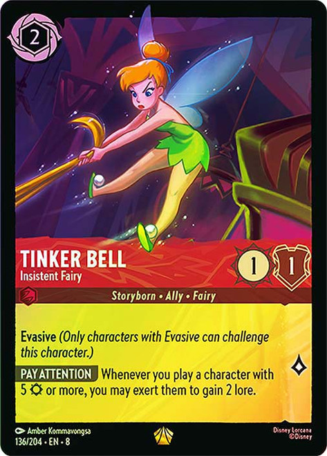 Tinker Bell - Insistent Fairy
Reign of Jafar
Single
Lorcana