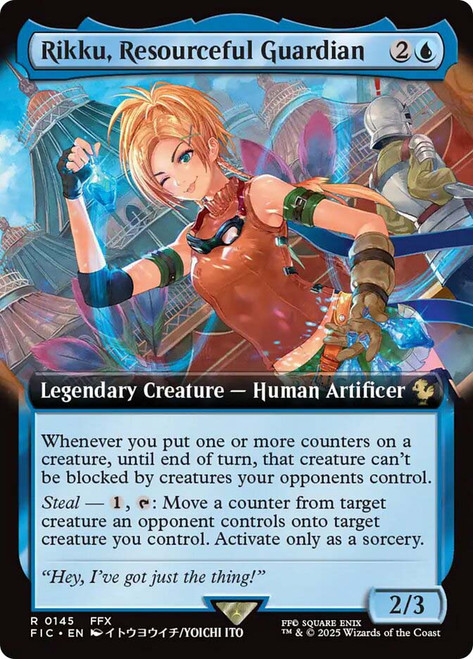 Rikku, Resourceful Guardian (Extended Art)\nFINAL FANTASY Commander - Variants\nSingle\nMagic The Gathering