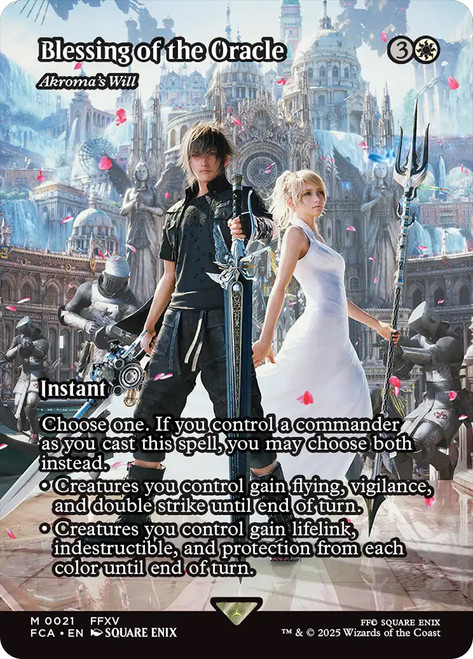 Akroma's Will (Blessing of the Oracle) (Borderless)\nFINAL FANTASY Through the Ages\nSingle\nMagic The Gathering