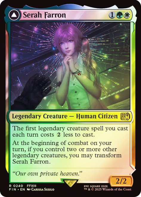 Serah Farron // Crystallized Serah\nFINAL FANTASY\nSingle\nMagic The Gathering