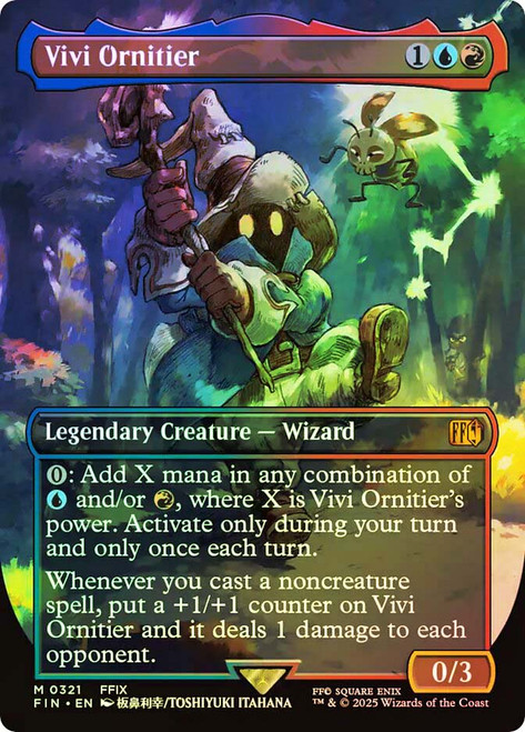 Vivi Ornitier (#321) (Borderless)\nFINAL FANTASY - Variants\nSingle\nMagic The Gathering