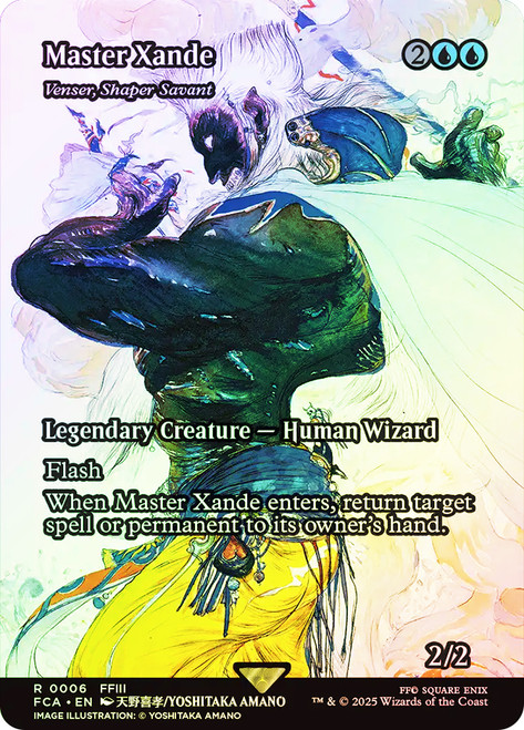 Venser, Shaper Savant (Master Xande) (Borderless)\nFINAL FANTASY Through the Ages\nSingle\nMagic The Gathering