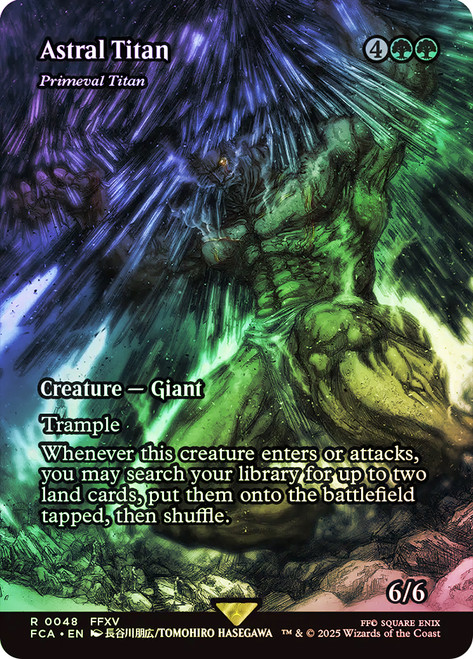 Primeval Titan (Astral Titan) (Borderless)\nFINAL FANTASY Through the Ages\nSingle\nMagic The Gathering