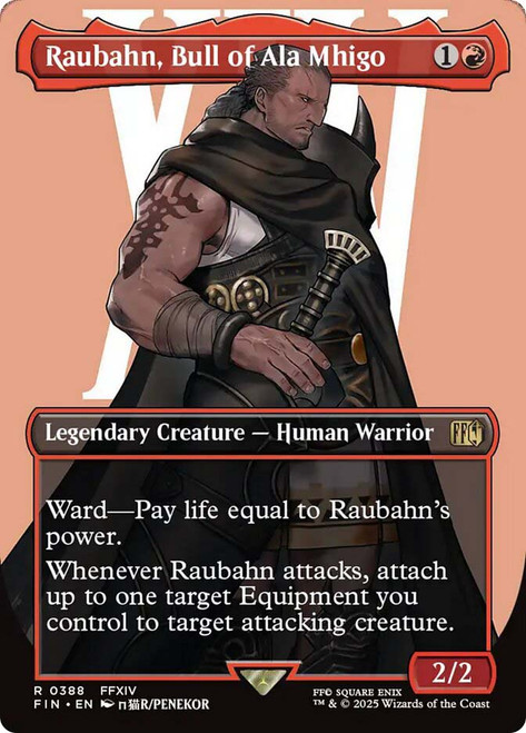 Raubahn, Bull of Ala Mhigo (#388) (Borderless)\nFINAL FANTASY - Variants\nSingle\nMagic The Gathering
