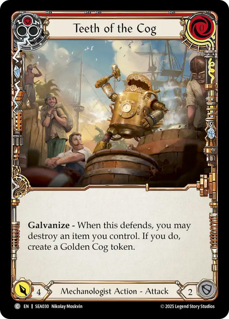 Teeth of the Cog (Red)
High Seas
Single
Flesh and Blood