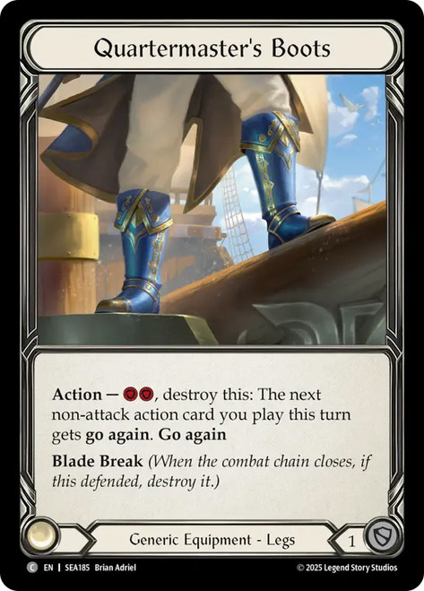 Quartermaster's Boots
High Seas
Single
Flesh and Blood