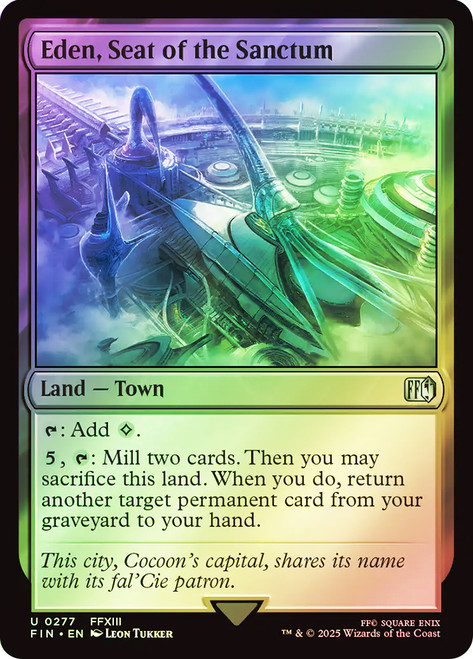 (277) Magic The Gathering Magic: The Gathering - FINAL FANTASY Single: Eden, Seat of The Sanctum Holo Uncommon (277) Magic The Gathering Magic: The Gathering - FINAL FANTASY Single: Eden, Seat of The Sanctum Holo Uncommon