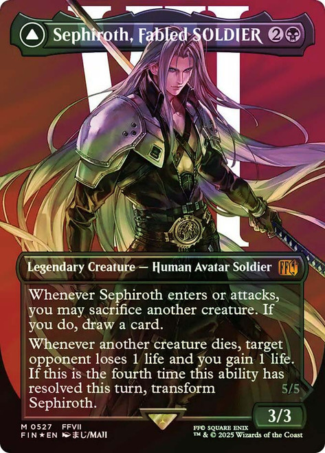 Sephiroth, Fabled SOLDIER foil ホイル Sephiroth, Fabled SOLDIER // Sephiroth, One-Winged Angel