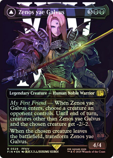 Zenos yae Galvus // Shinryu, Transcendent Rival (Borderless) (Surge Foil)\nFINAL FANTASY - Alternate Foil Variants\nSingle\nMagic The Gathering