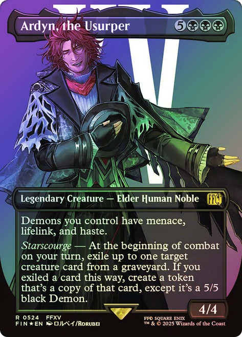 Ardyn, the Usurper (Borderless) (Surge Foil)\nFINAL FANTASY - Alternate Foil Variants\nSingle\nMagic The Gathering