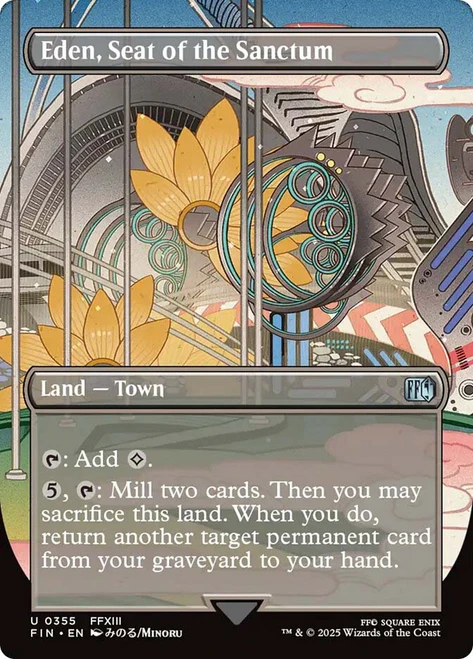 Eden, Seat of the Sanctum (Borderless)\nFINAL FANTASY - Variants\nSingle\nMagic The Gathering