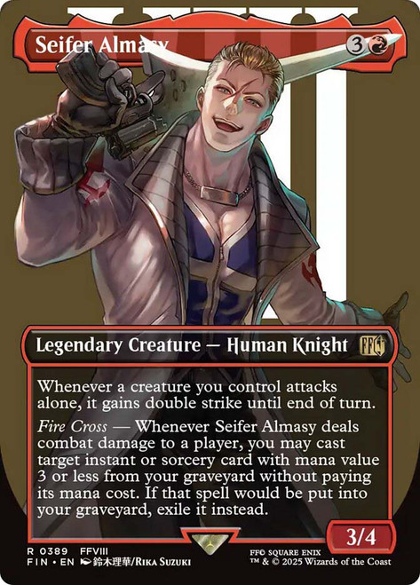 Seifer Almasy (#389) (Borderless)\nFINAL FANTASY - Variants\nSingle\nMagic The Gathering
