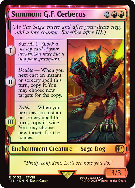 Summon: G.F. Cerberus\nFINAL FANTASY\nSingle\nMagic The Gathering