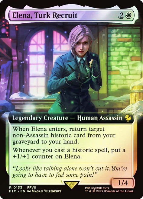 Elena, Turk Recruit (Extended Art)\nFINAL FANTASY Commander - Variants\nSingle\nMagic The Gathering