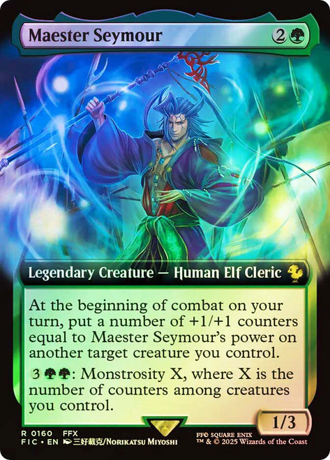 Maester Seymour (Extended Art)\nFINAL FANTASY Commander - Variants\nSingle\nMagic The Gathering