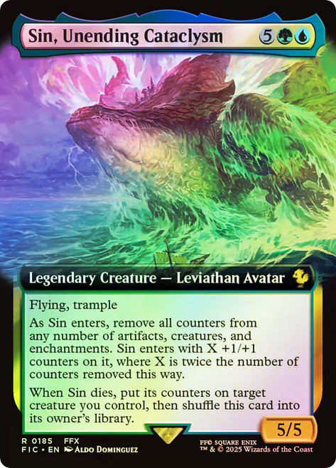 Sin, Unending Cataclysm (Extended Art)\nFINAL FANTASY Commander - Variants\nSingle\nMagic The Gathering