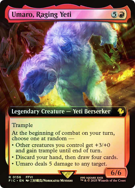 Umaro, Raging Yeti (Extended Art)\nFINAL FANTASY Commander - Variants\nSingle\nMagic The Gathering