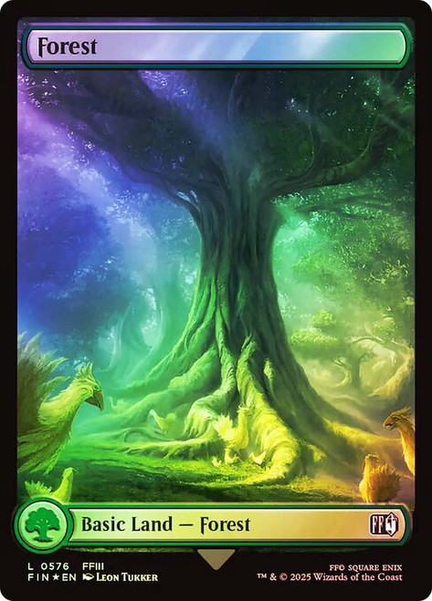 Forest (#576) (Full Art) (Surge Foil)\nFINAL FANTASY - Alternate Foil\nSingle\nMagic The Gathering