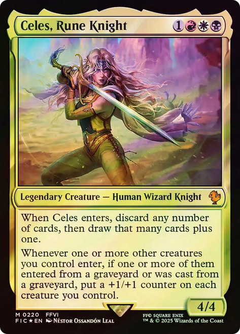 Celes, Rune Knight (Surge Foil)\nFINAL FANTASY Commander - Alternate Foil\nSingle\nMagic The Gathering